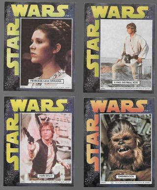1977 Star Wars General Mills Adpac Complete 16 Cereal Sticker Set