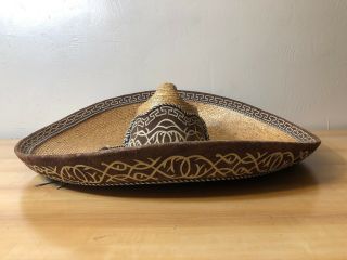 Vinrage Authentic El Charro Avelar Mexican Sombrero Old Rustic Mariachi Vicente
