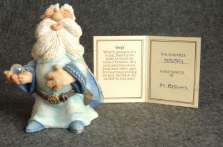 5559 Shepf Krystonia Crystal Collectible Wizard Figurine Artist Signed 3