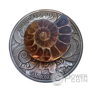AMMONITE World of Evolution 1 Oz Silver Coin 1000 Francs Burkina Faso 2016 3