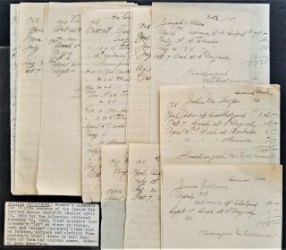 1908 Antique Bedford Whaler Wanderer Crewmen Handwritten Account Ship Ma