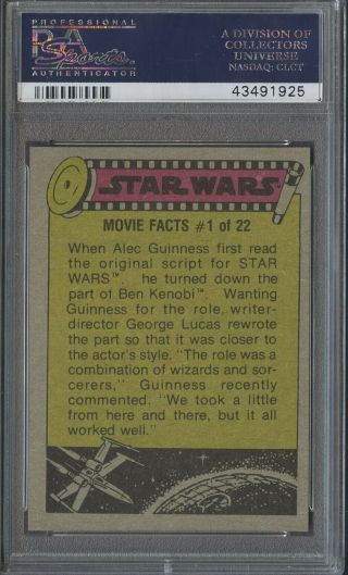 1977 Topps Star Wars 263 The Courage of Luke Skywalker PSA 10 
