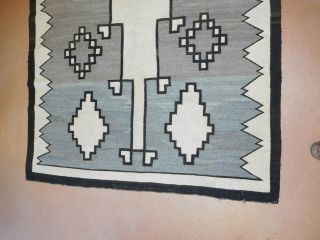 Antique Navajo Blanket American Indian weaving rug 4 ' 3  x7 ' 3  ca.  1920s 5