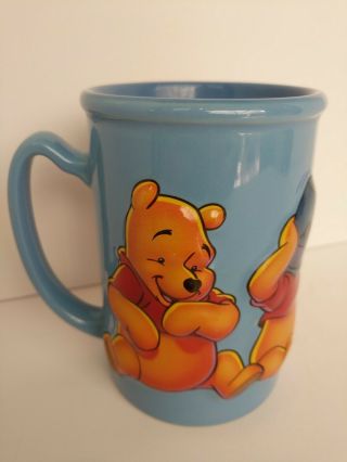 Disney Store 3d " Winnie The Pooh " Blue Honey Pot Coffee Mug Cup 16oz