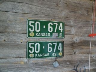 Kansas License Plates With Dasiy All License Plates In A Pair W/ 43 Tab