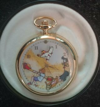 Disney Winnie The Pooh And The Honey Tree Limited Edition Pocket Watch 1997 Vhtf