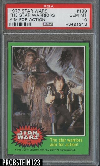 1977 Topps Star Wars 199 The Star Warriors Aim For Action Psa 10 Well Centered