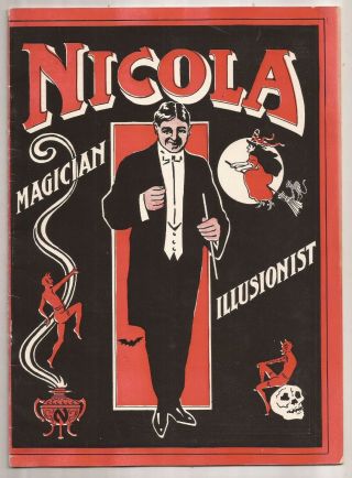 Nicola Magician Illusionist Souvenir Program Willam Nicol