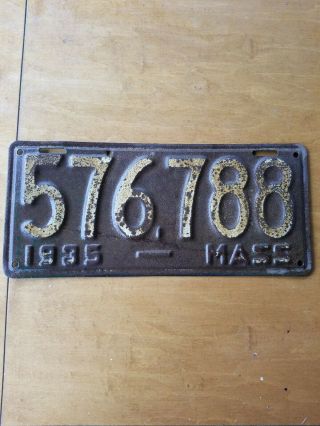 1935 Massachusetts License Plate 576 - 788