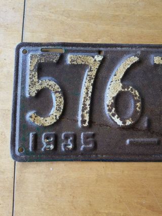 1935 Massachusetts License Plate 576 - 788 2