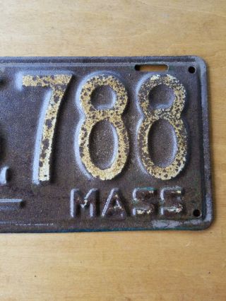 1935 Massachusetts License Plate 576 - 788 3