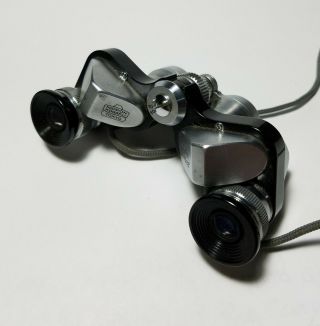Vintage Mikron Miniature Opera Binoculars With Leather Case