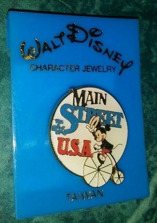 Walt Disney World Vintage Main Street Mickey Bicycle Enamel Collectible Pin Rare
