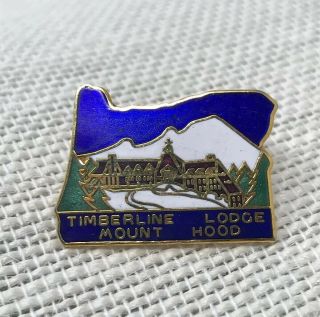 Timberline Lodge Mount Hood Lapel Pin Ski Resort Mountain Oregon