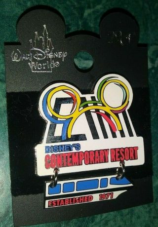 Wdw Walt Disney World Contemporary Monorail Mickey Mouse Pin Authentic Rare