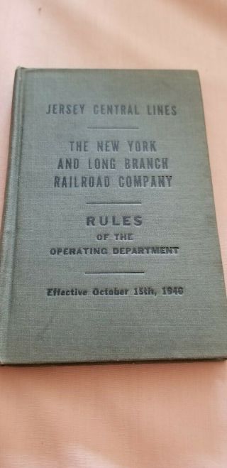 Jersey Central Lines/ny & Lb Operating Rule Book