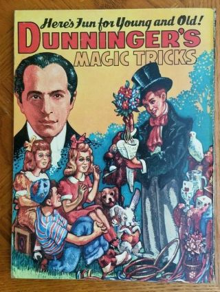 DUNNINGER ' S MAGIC TRICKS by Joseph Dunninger - Signed 3