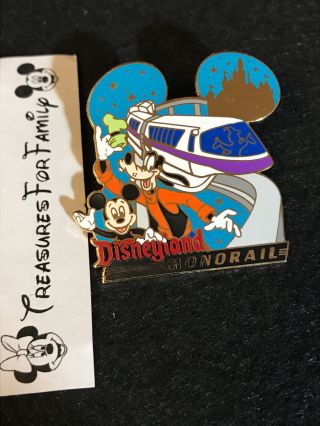 Disney Pin Disneyland Monorail Fab 3 Mickey Goofy Donald