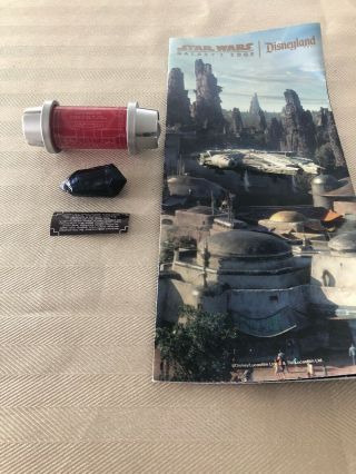 Black Kyber Crystal,  Rare & Exclusive To Star Wars Galaxys Edge With Opening Map
