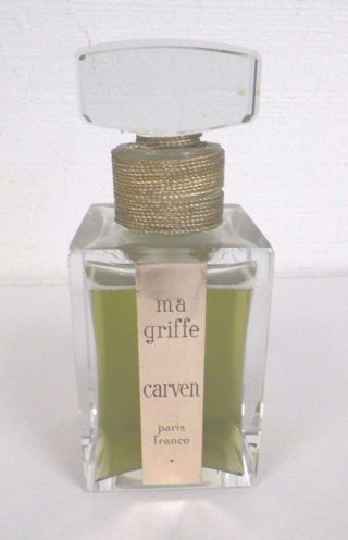 Perfume Factice Dummy Store Display Bottle Ma Griffe Carven Paris 7 1/4 " Tall