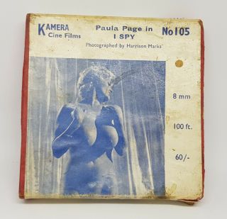 Collectable Harrison Marks 8mm B/w Pin - Up Film,  Paula Page In I Spy - No 105.