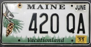 Maine License Plate 420