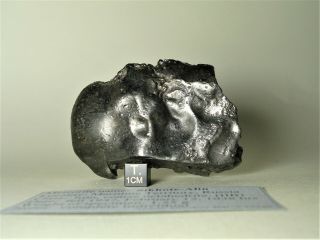 meteorite Sikhote - Alin,  Russia,  regmaglypted individual 472 g,  flow lines 5