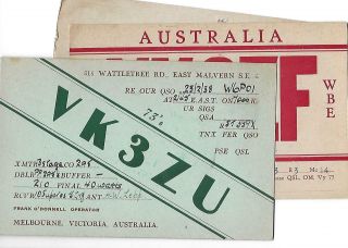 40 Australian Qsl Radio Cards