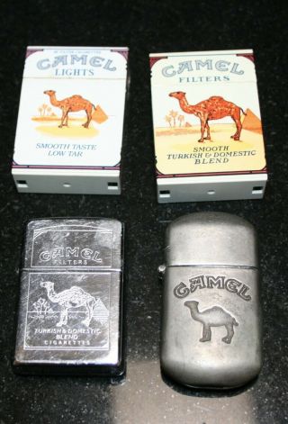 4 Vintage Camel Lighters Zippo