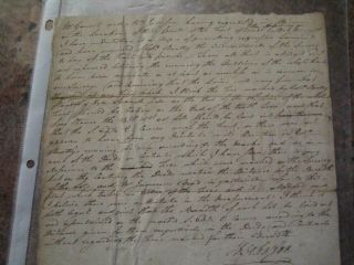 Contract (land Sale/deed?) 1781 - Frederick County Maryland