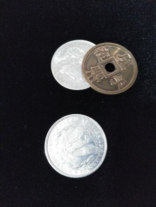 Todd Lassen Or Mo Faux Flipper Set Coin Magic Gaff Coin Shell Coin Flipper