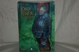 Lotr Sideshow Weta Orc Brute Statue,  Orc Pitmaster Statue,  & Cave Troll Bust