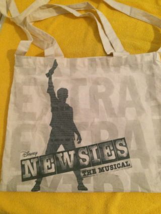 Disney Newsies Broadway Musical Souvenir Tote Bag Crossbody Shopper Purse