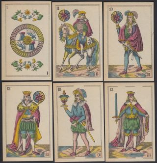 Antique Carta Espanola No.  54 Spanish playing cards 1896 3