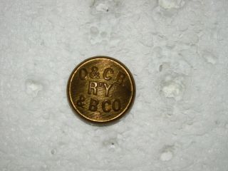 Omaha And Council Bluffs Railway And Bridge Company Large Gold Button