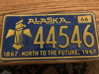 1966 Alaska License Plate