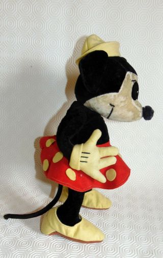 FABULOUS & x very rare 1930s Disney Minnie Mouse French O ' lis Cloth Doll 3
