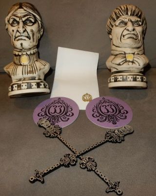 Club 33 Haunted Mansion Hallway Bust Tiki Mugs Swizzles Coasters Napkin Gift Bag
