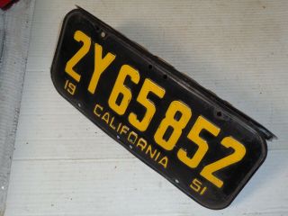 1951 - 52 - 53 - 54 - 55 California CAR license Plate pair RARE 7 DIGITS 5