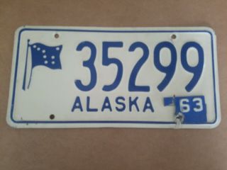 Alaska 1963 Passenger License Plates