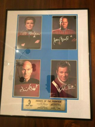 Star Trek Heroes Of The Frontier Autographs Limited Edition Framed 221/995