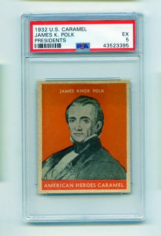 1932 U.  S.  Caramel President James K.  Polk Non Sports Card Psa Ex 5 (evans)