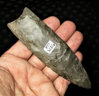 Giant Fluted Clovis Arrowhead - Authentic Paleo Indian Artifact with 5