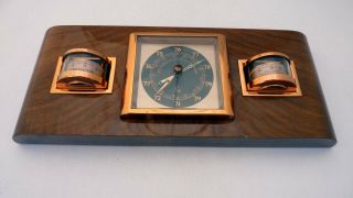 Rare German Art Deco Barometer Thermometer Hygrometer Weatherstation By Lufft