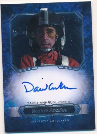 2016 Star Wars Masterworks David Ankrum Wedge Antilles Autograph Auto