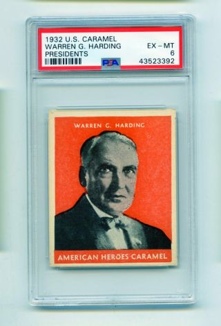 1932 Us Caramel President Warren G.  Harding Non Sports Card Psa Ex - Mt 6 (evans)