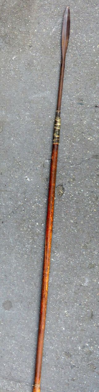 African Iron Blade Metal Handforged Spear Lance Native Weapon Drcongo