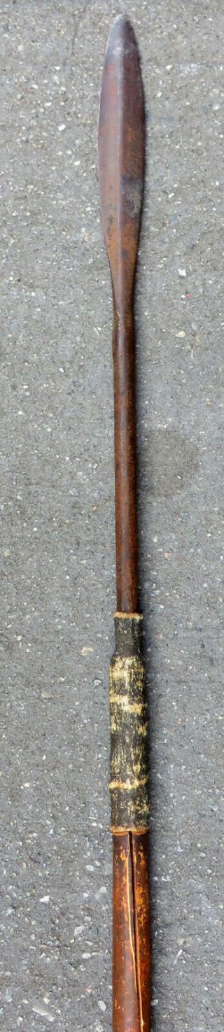 AFRICAN IRON BLADE METAL HANDFORGED SPEAR LANCE NATIVE WEAPON DRCONGO 7