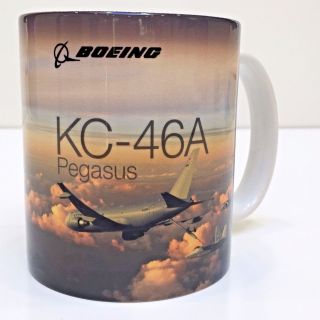 Boeing Co.  Cup Mug,  Ceramic,  Kc - 46a Pegasus Plane Scene,