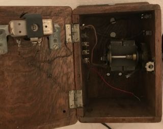 Antique Kellogg Candlestick Telephone with Oak Ringer Box 1900 ' s 3